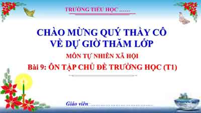 Bài 9 Ôn tập chủ đề trường học (T1, tuần 10)